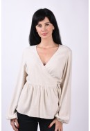 Bluza Dama Selected Slframi Wrap Sandshell